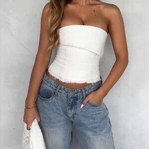 White Fox Boutique Strapless Bustier Top